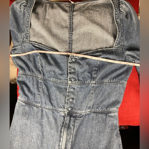 Free People Women's Blue The Violet Jumpsuit, size 10 odd sizing preowned $128 - Picture 5 of 9